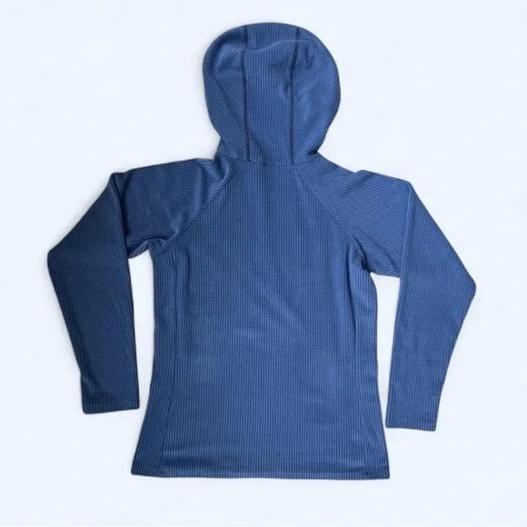 Melanzana Melly Women’s Micro Grid Hoodie V2 in Rain Blue XS - Picture 2 of 6